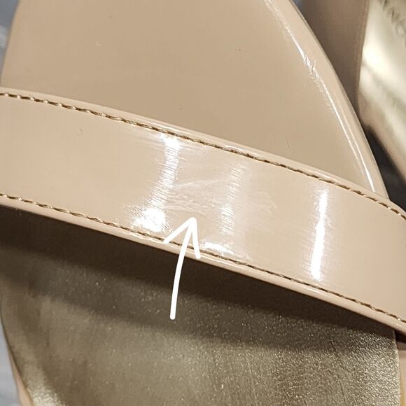 Bandolino Madia Sandals Strappy High Heel Open Toed Pumps Size 10 M Natural - Picture 3 of 12